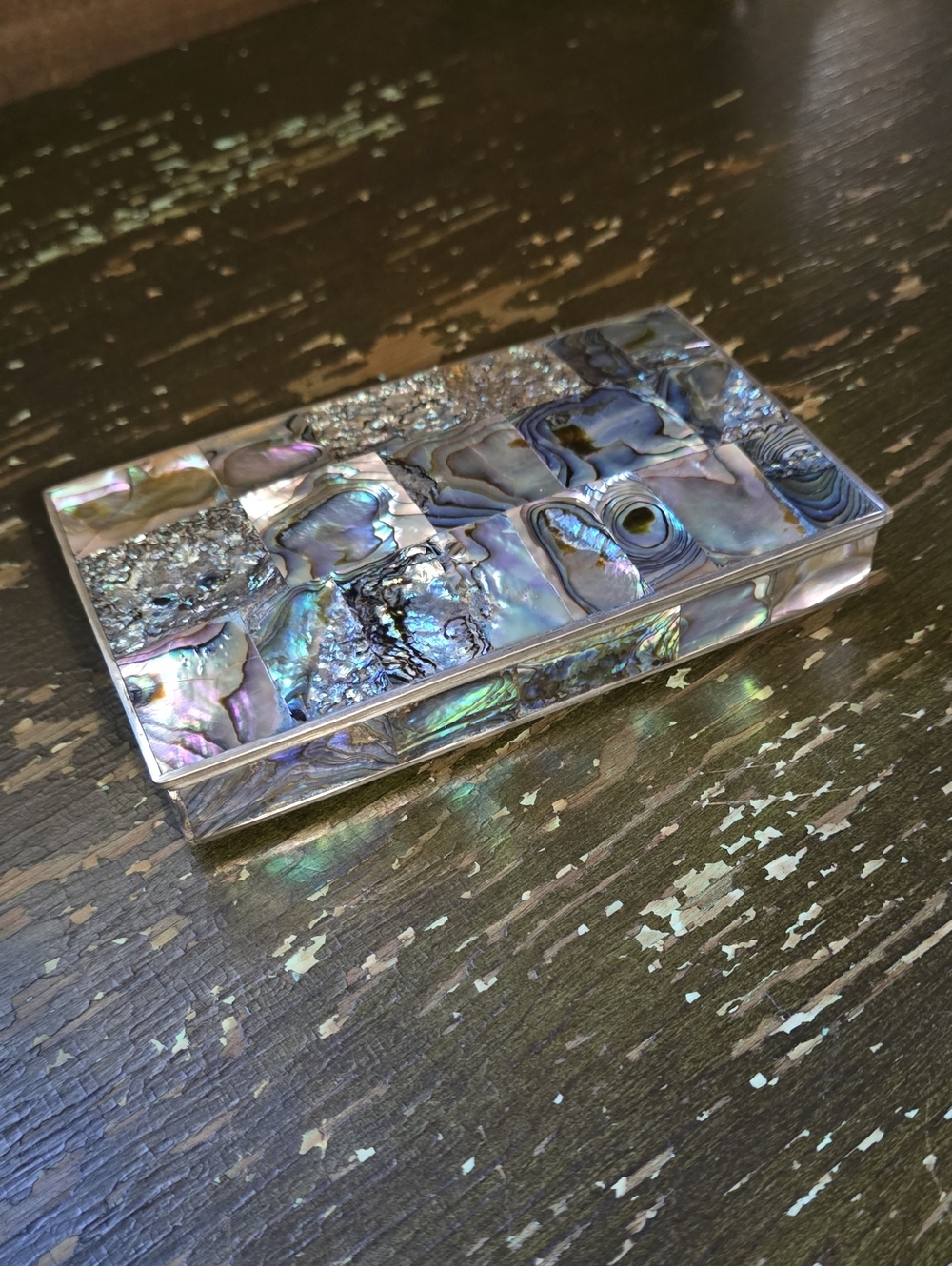 Vintage Abalone Shell Jewelry Holder